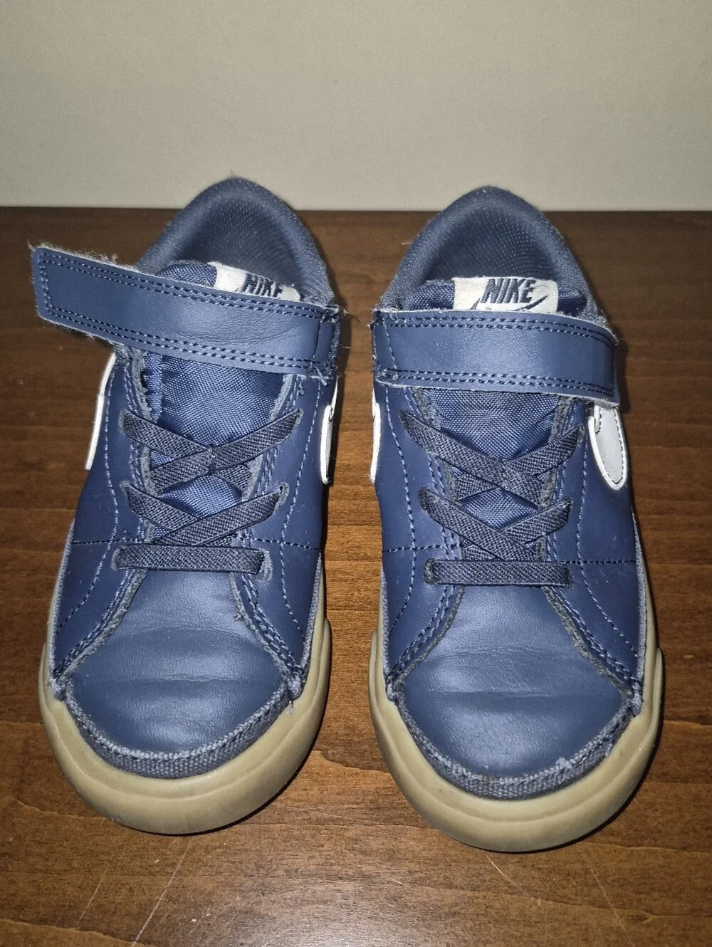 Nike Legacy Kids Navy Blue Velcro & Lace Sneakers
